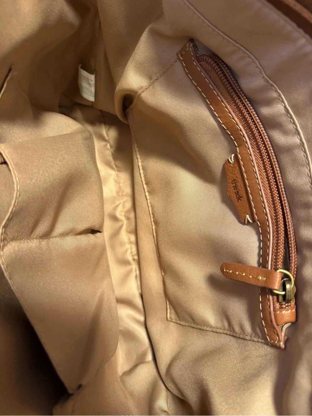 The Sak Sequoia Brown Embossed Leather Shoulder Tote